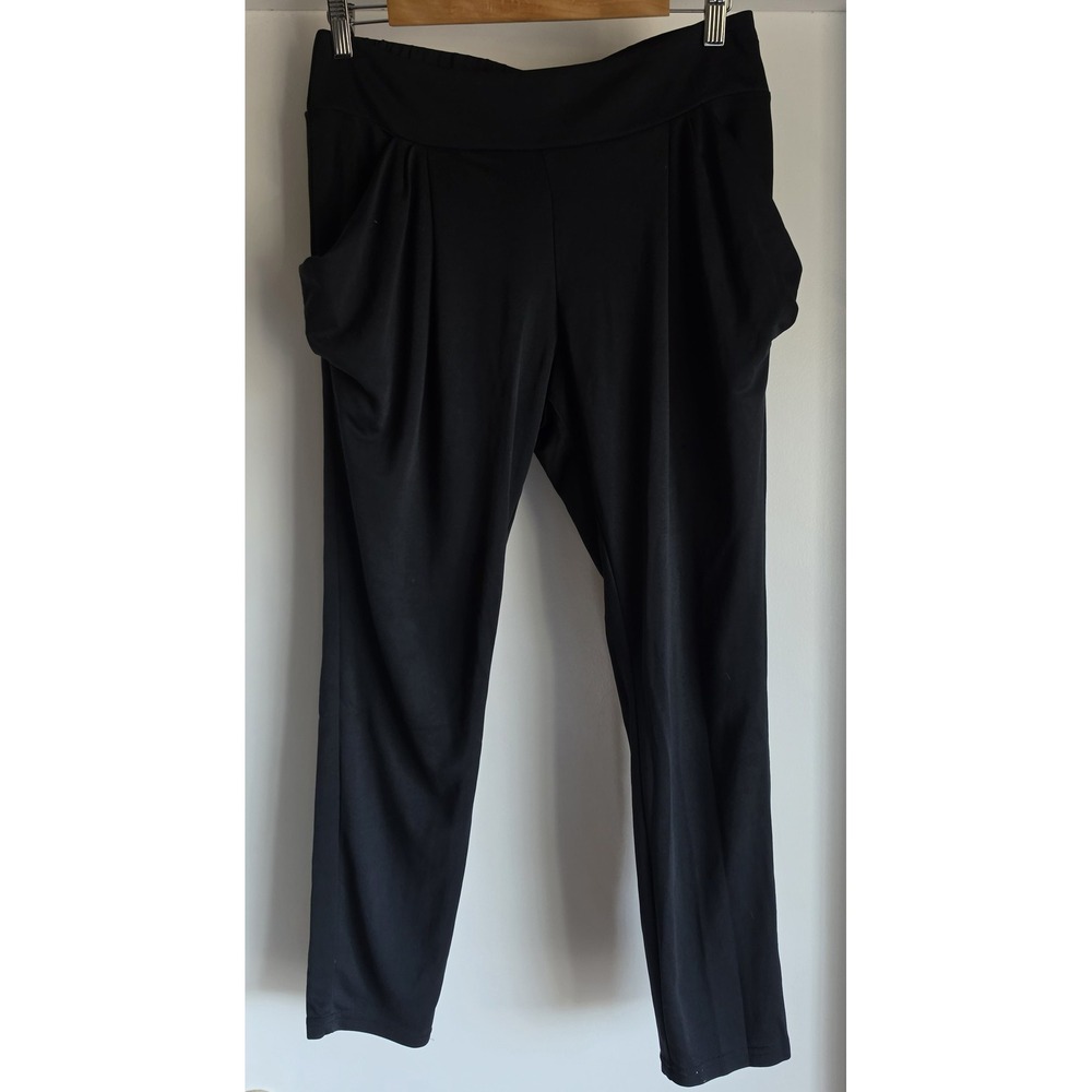 Free People Pants Size S Black Solid Boho Cropped Straight Leg Trousers Slacks